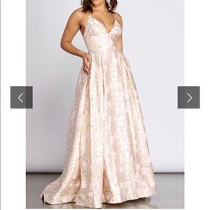 Windsor Jessica Brocade Floral Ball Gown